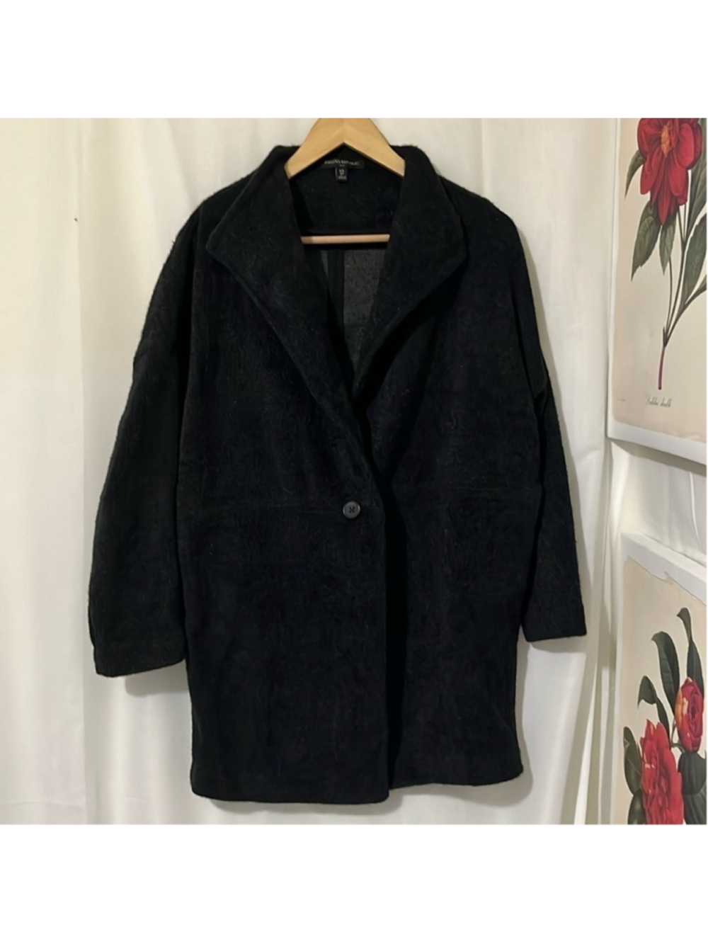 Banana Republic Oversized Black Soft Used Coat